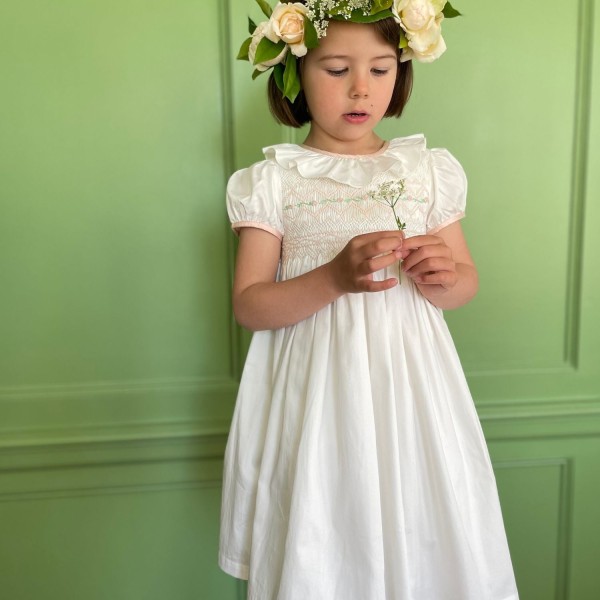 Diana Special Occasion Dress with Seashell Hand Smocking