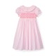 Katherine Johnson Dress Pink Grid Cotton with Strawberrylicious Hand Smocking