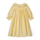 Nightingale Girl's Dress Primrose Gingham with Daffodil Hand Smocking