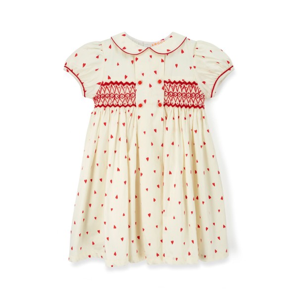 Thatcher Dress Loveheart Cotton Lawn with My Funny Little Valentine Hand Smocking Thatcher Dress Loveheart Cotton Lawn with My Funny Little Valentine Hand Smocking