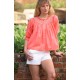Cleopatra Blouse Calypso Stripe with Milk Hand Smocking Edition 42