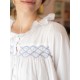 Mother Teresa Women's Nursing & Maternity Dress Long Sleeves with Mermaid Tail Forget Me Not Hand Smocking