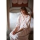 Nightingale Women's Dress Powder Puff Plumetti with Marshmallow Hand Smocking