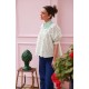 Scholl Blouse Frog Polka cotton with Jade Hand Smocking Edition 59 Scholl Blouse Frog Polka cotton with Jade Hand Smocking Edition 59