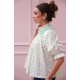 Scholl Blouse Frog Polka cotton with Jade Hand Smocking Edition 59 Scholl Blouse Frog Polka cotton with Jade Hand Smocking Edition 59